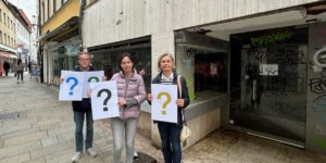 Vertreter der Initiative Zukunft in der Schweinfurter Keßlergasse