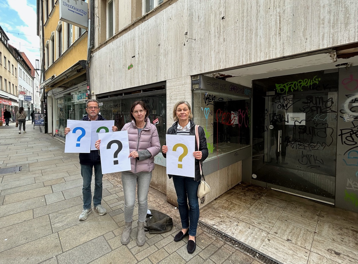 Vertreter der Initiative Zukunft in der Schweinfurter Keßlergasse